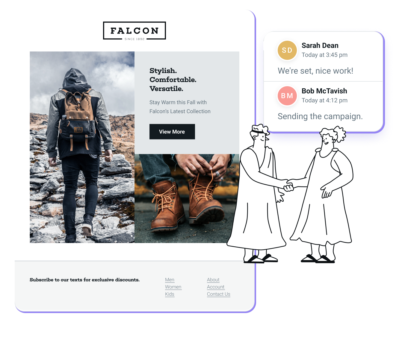 An email creation along with the collaboration feature to build better and send smarter.