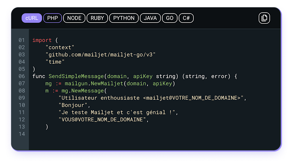 Configuration SMTP